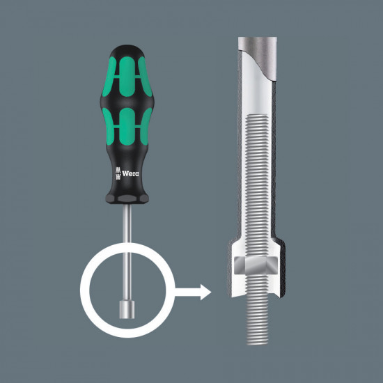 Wera 395 dopschroevendraaier holle schacht, 1/2" x 90 mm