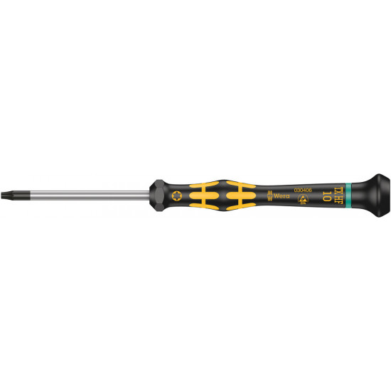 Wera 1567 torx® hf esd kraftform micro schroevendraaier met vasthoudfunctie, tx 10 x 60 mm