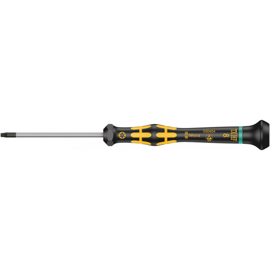 Wera 1567 torx® hf esd kraftform micro schroevendraaier met vasthoudfunctie, tx 10 x 60 mm