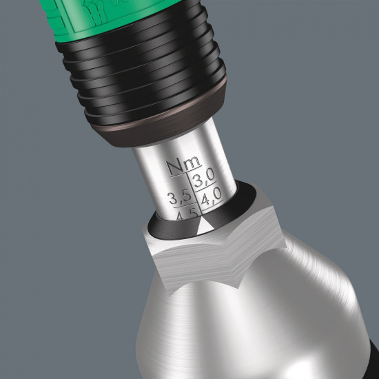 Wera serie 7400 kraftform pistoolgreep instelbare momentschroevendraaier (3,0 - 8,8 nm) met rapidaptor snelwisselhouder, 7443 x 4,0-8,8 nm