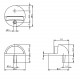 Intersteel DEURSTOP BOLROND CHROOM