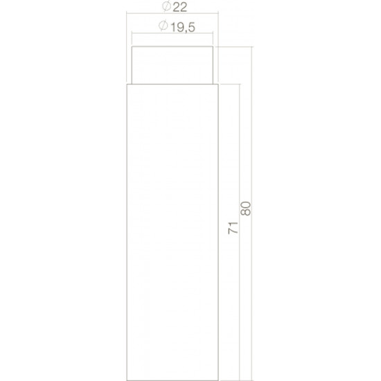 Intersteel DEURSTOP WANDMONTAGE 22X80MM RVS GEBORSTELD