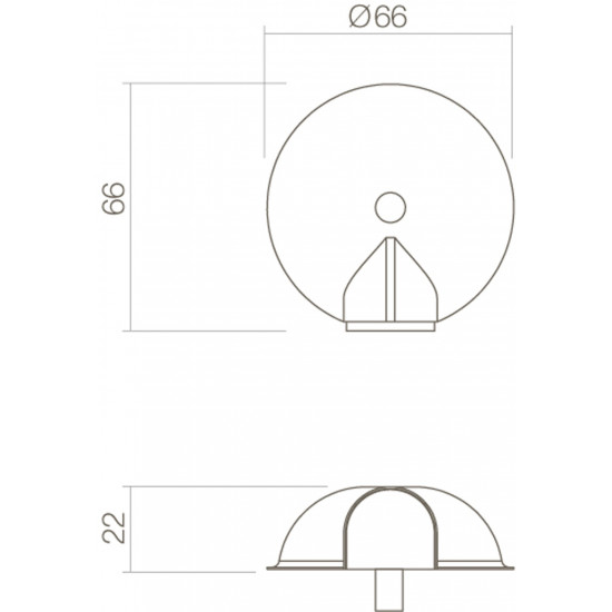 Intersteel DEURSTOP BOL ø¸65MM MET NOKKEN RVS GEBORSTELD