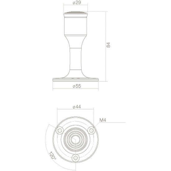 Intersteel DEURSTOP RECHT MODEL MAT ZWART