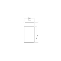 INTERSTEEL DEURSTOP WANDMONTAGE 22X30MM KORT RVS GEBORSTELD