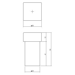 INTERSTEEL DEURSTOP VIERKANT UNIVERSEEL RVS GEBORSTELD