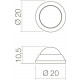 Intersteel DEURSTOP BOL ø¸20MM WANDMONTAGE RVS GEBORSTELD