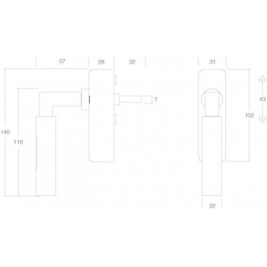 INTERSTEEL RAAMKRUK BAU-STIL AFSLUITBAAR CHROOM