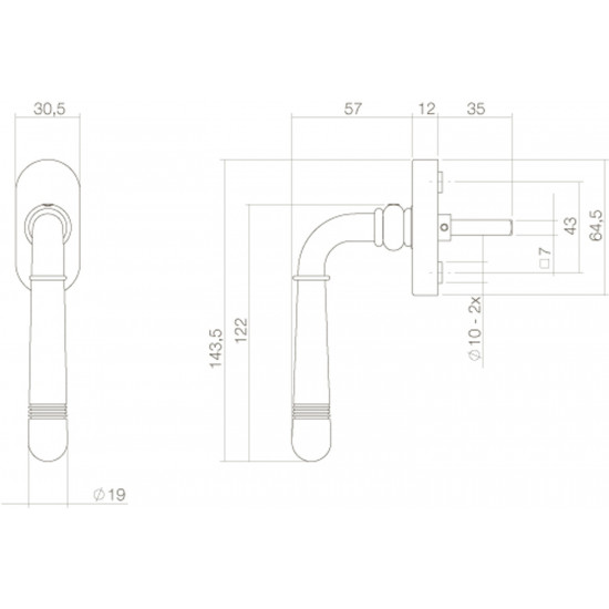 INTERSTEEL RAAMKRUK EMILY CHROOM