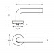 Intersteel DEURKRUK LISA 90Â° OP ROZET RVS GEBORSTELD