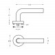 Intersteel DEURKRUK HALF ROND 90Â° OP ROZET RVS GEBORSTELD