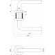 INTERSTEEL DEURBESLAG SET WC-SLOT 63/8MM WIT + DEURKRUK RECHT RVS + WC