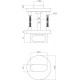 INTERSTEEL DEURBESLAG SET WC-SLOT 63/8MM WIT + DEURKRUK RECHT RVS + WC