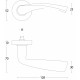 Intersteel DEURKRUK VLINDER GEVEERD OP ROZET ø˜52X10 MET RING RVS GEBO