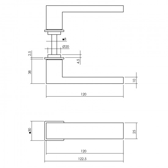 Intersteel DEURKRUK AMSTERDAM MET MINIMALISTISCHE ROZET