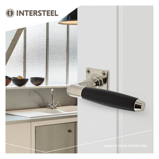 Intersteel DEURKRUK TON BASIC MET VIERKANT ROZET NIKKEL