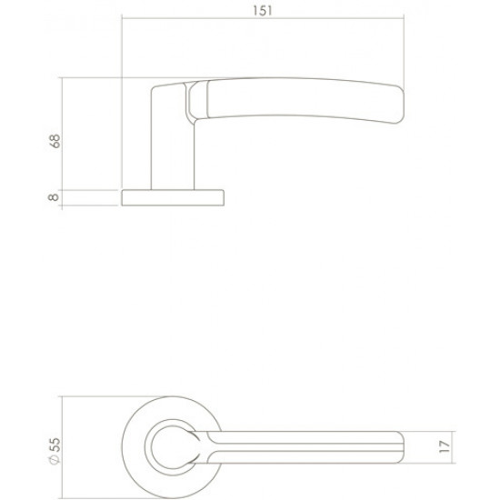 Intersteel DEURKRUK BAS Kø¶NIG ELEGANT FUSION RVS GEBORSTELD