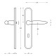 Intersteel DEURKRUK ELEN OP SCHILD SLEUTELGAT 56 MM CHROOM