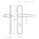 Intersteel DEURKRUK ELEN OP SCHILD PROFIELCILINDERGAT 72 MM CHROOM