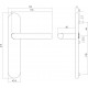 Intersteel DEURKRUK RECHT OP SCHILD BLIND RVS GEBORSTELD