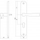 Intersteel DEURKRUK YVONNE OP SCHILD PROFIELCILINDERGAT 55 MM MESSING