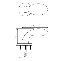 Intersteel KNOPKRUK DRUPPEL OP ROZET CHROOM MAT