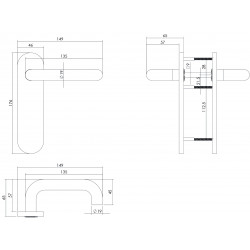 Intersteel DEURKRUK ROND BRANDVERTRAGEND 9MM OP KORTSCHILD BLIND RVS