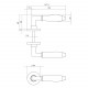 Intersteel DEURKRUK COURGETTE MET ROZET ø¸49X7MM VERDEKT MAT CHROOM