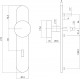 Intersteel KNOP OP SCHILD SLEUTELGAT 56 MM RVS GEBORSTELD