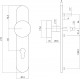 Intersteel KNOP OP SCHILD PROFIELCILINDERGAT 55 MM RVS GEBORSTELD