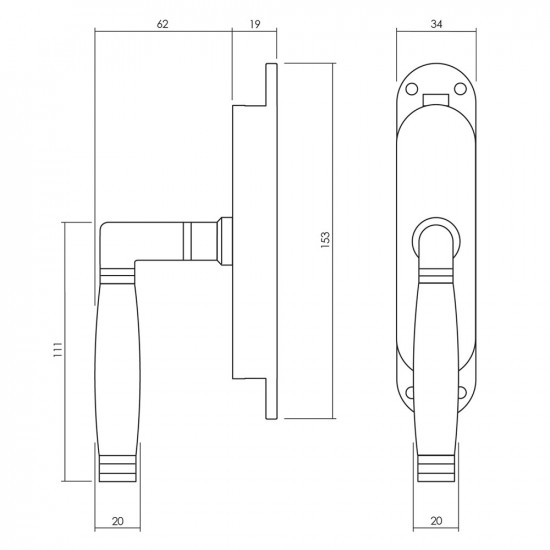 INTERSTEEL KRUK-ESPAGNOLET LINKS TON 222 MET STANGENSET 2X 1250 MM NIK