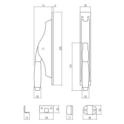 Intersteel POMP-ESPAGNOLET TON 400 MET STANGENSET 2X 1250 MM CHROOM MA