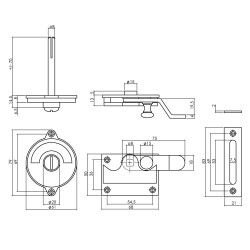 Intersteel WC-OVERSLAG MET BOCHT ROOD / GROEN NIKKEL MAT