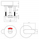 Intersteel ROZET TOILET-/BADKAMERSLUITING ROND PLAT RVS GEBORSTELD