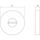 Intersteel ROZET TOILET-/BADKAMERSLUITING ROND RVS GEBORSTELD