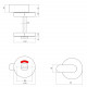 Intersteel ROZET TOILET-/BADKAMERSLUITING COMFORTKNOP ROND VERDEKT RVS