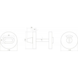 Intersteel ROZET TOILET-/BADKAMERSLUITING ROND VERDEKT METAAL RVS MAT