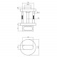 Intersteel ROZET MET TOILET-/BADKAMERSLUITING ø˜55X8 MM ALUMINIUM ZWAR