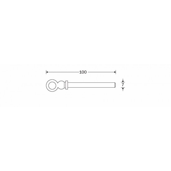 RAAMPEN ZONDER KETTING 92X6MM YZ