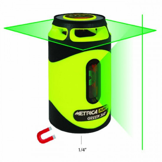 METRICA FLASH 360° GREEN "BLIKJE" BEREIK TOT 40 MTR, ICM ONTVANGER 60MTR