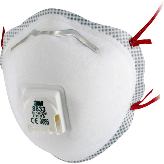 3M™ STOFMASKER, FFP3, MET VENTIEL, 8833