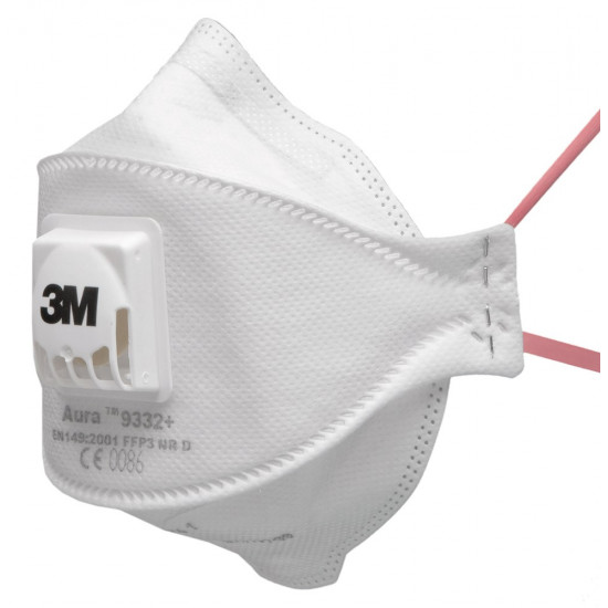 3M™ AURA™ STOFMASKER, FFP3, MET VENTIEL, 9332+