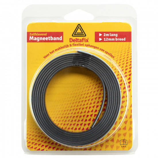 MAGNEETBAND ZELFKLEVEND BRUIN 2 M X 12MM X 2MM