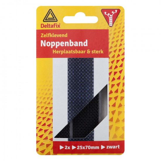 NOPPENSTRIPS ZELFKLEVEND ZWART 70 MM X 25 MM