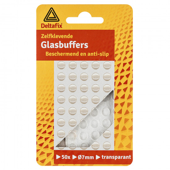 GLASBUFFER ZELFKLEVEND BOL TRANSPARANT 8 MM X 1.3MM 50ST