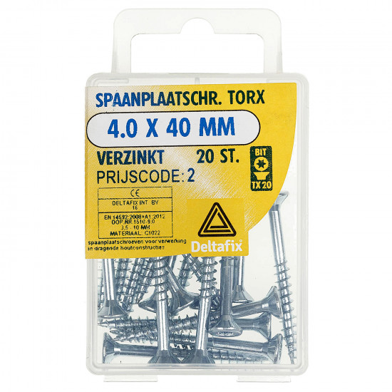 SPAANPLAATSCHROEF TX VZ 3.0X12 60 ST