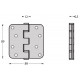 INTERSTEEL KOGELLAGERSCHARNIER AFGEROND TOT 70 KILO RVS GEBORSTELD