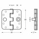 INTERSTEEL KOGELLAGERSCHARNIER AFGEROND TOT 80 KILO RVS GEBORSTELD