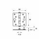 VEILIGHEIDSKOGELLAGERSCHARNIER/89X89X2.4/RECHTHOEK/STAAL TOPCOAT/SKG3