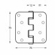 INTERSTEEL KOGELLAGERSCHARNIER AFGEROND TOT 50 KILO RVS GEBORSTELD